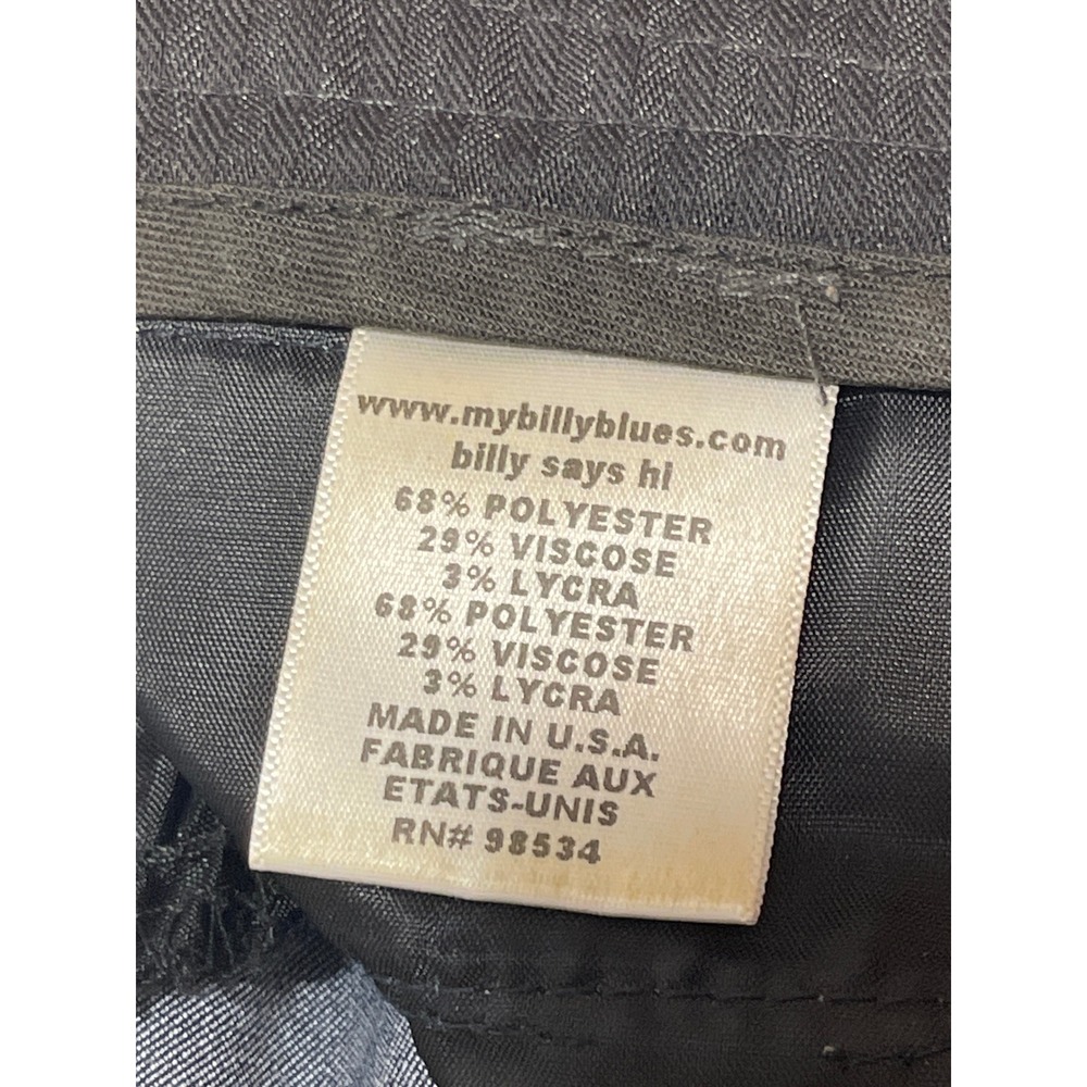 Billy Blues Wide Leg Trousers Size 4 Blue Grey Dark Academia Office Minimalist - Picture 8 of 8